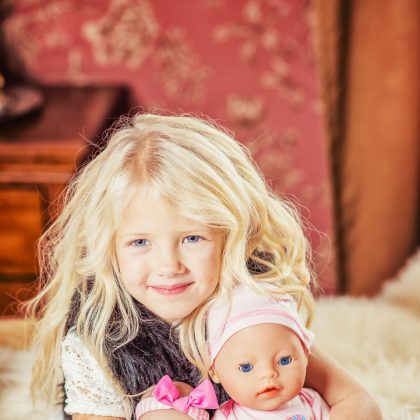 Child Portrait, Warm Tones, Playful Moment – Children's Photography